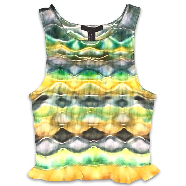 Tie-Dye Crop Top - Navy and Purple main image 1