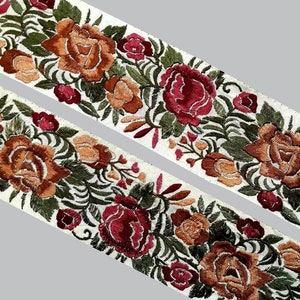 Vintage Saree Border India Finiture decorative Nastro ricamato antico Seta Sari Pizzo Decoro Nastro Orlo Patch Applique SBS8804