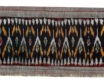 Indian Vintage Decorative Trim Silk Sari Border Ethnic Ikat Saree Ribbon Antique Lace Craft Cloth Tape Strip Hem Wide Patch SBS1131
