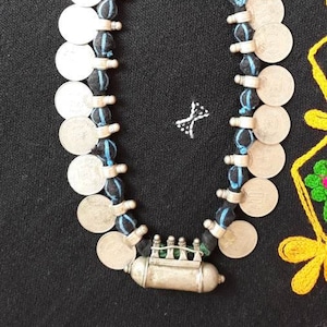 Vintage Rajasthani Necklace, Vintage kuchi pendant, banjara coin necklace BV103