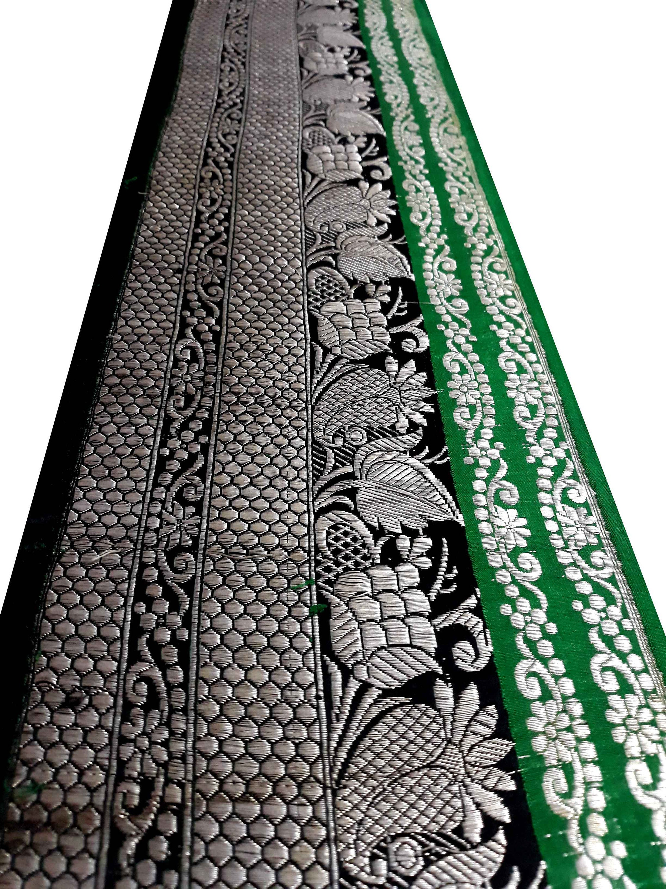 Vintage Banarasi Brocade Saree Border, Brocade Trim Craft Ribbon ...