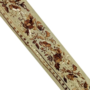 Vintage Indian Border Trim Ribbon Saree Trimming Fatto a mano Antico Ricamato Lehenga Hem Pizzo Patch Cloth Strip Ethnic Decor SI100