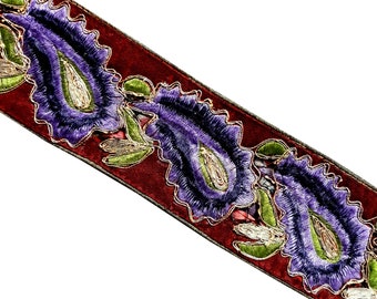 Vintage Embroidered Sari Border, Used Sewing Patchwork Fabric Trim, Women Ribbon Sari Border, Wholesale Trim, Sari Trim SG312