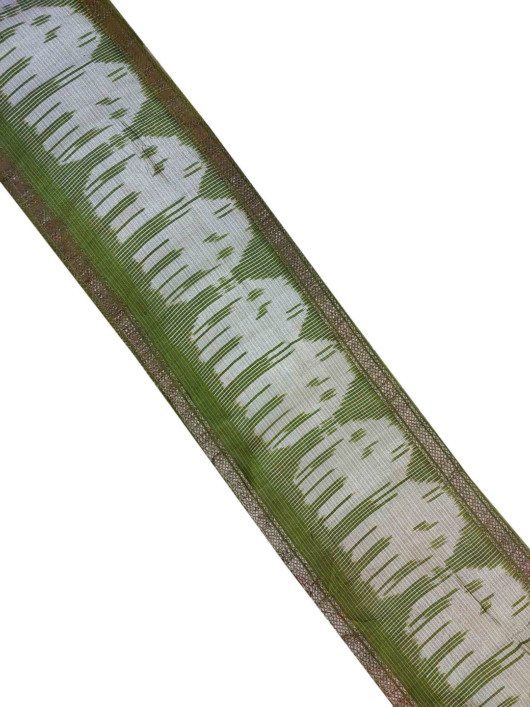 Vintage Ikat Saree Border India Decorative Woven Trim Antique Ikat ...