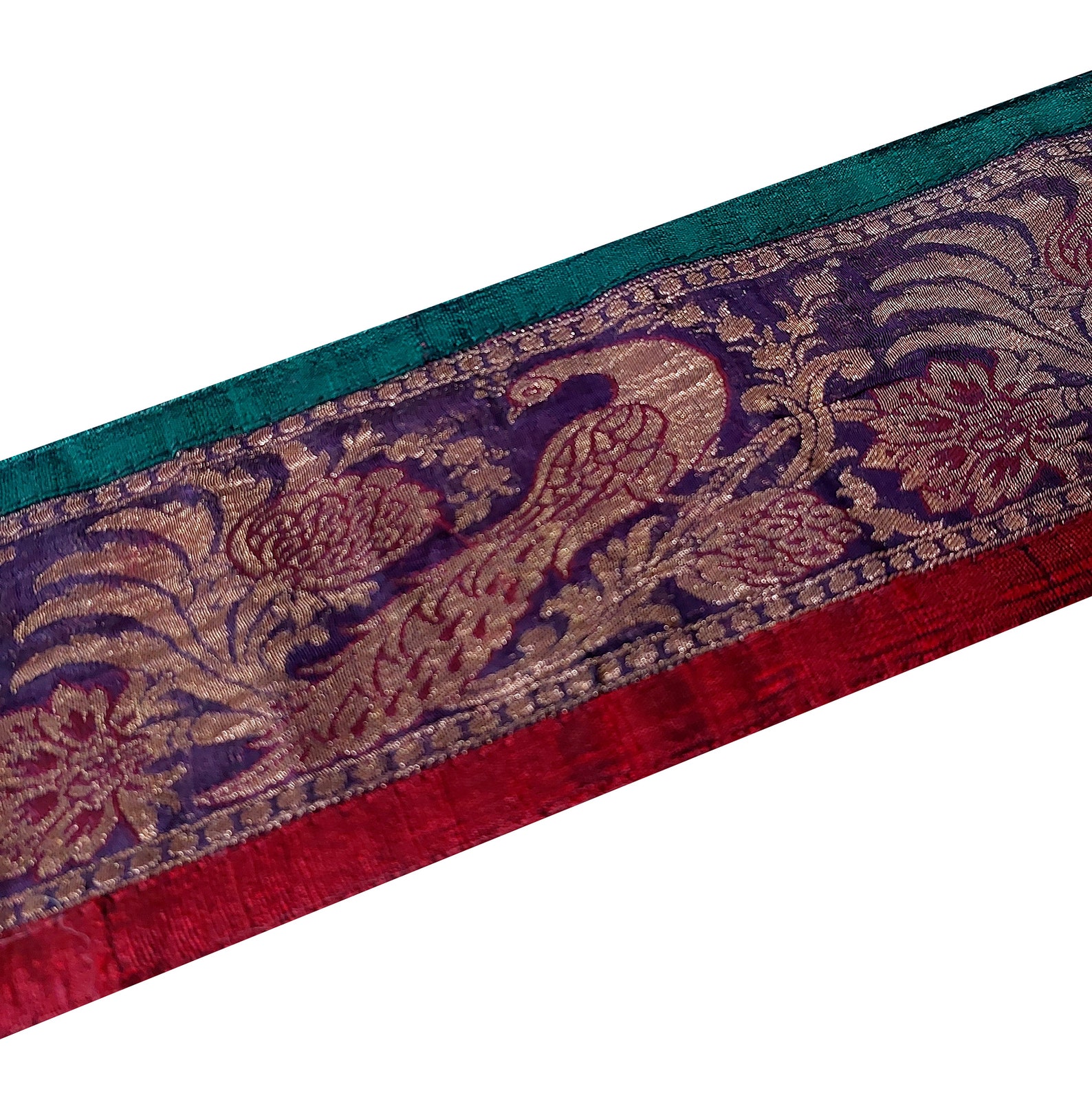 Vintage Banarasi Brocade Saree Border,brocade Trim Craft Ribbon ...