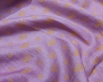 Pure Silk Fabric By The Yard Dress Making Cloth Collage Sewing Vintage Recycled Material Pink fabric Textile Saree Soft