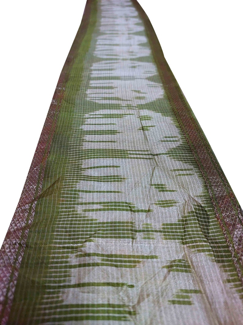 Vintage Ikat Saree Border India Decorative Woven Trim Antique Ikat ...