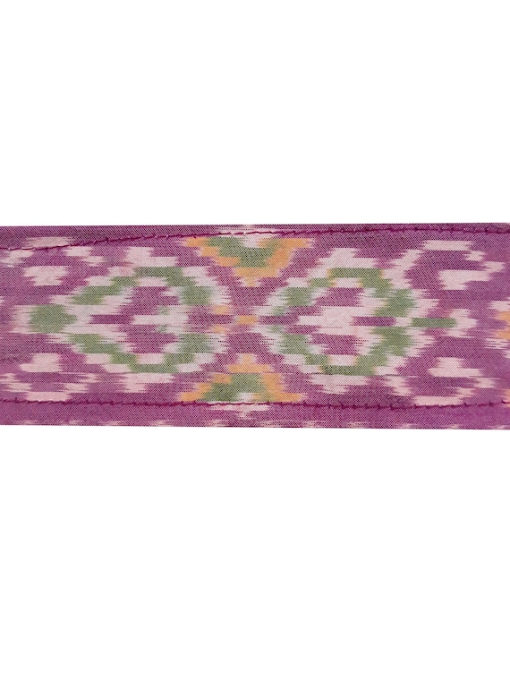 Vintage Pure Silk Sari Border Decorative Trim by the Yard Crafting Ribbon Handcrafted Indian Trim Indian Saree Border Ikat Trim SBS1149