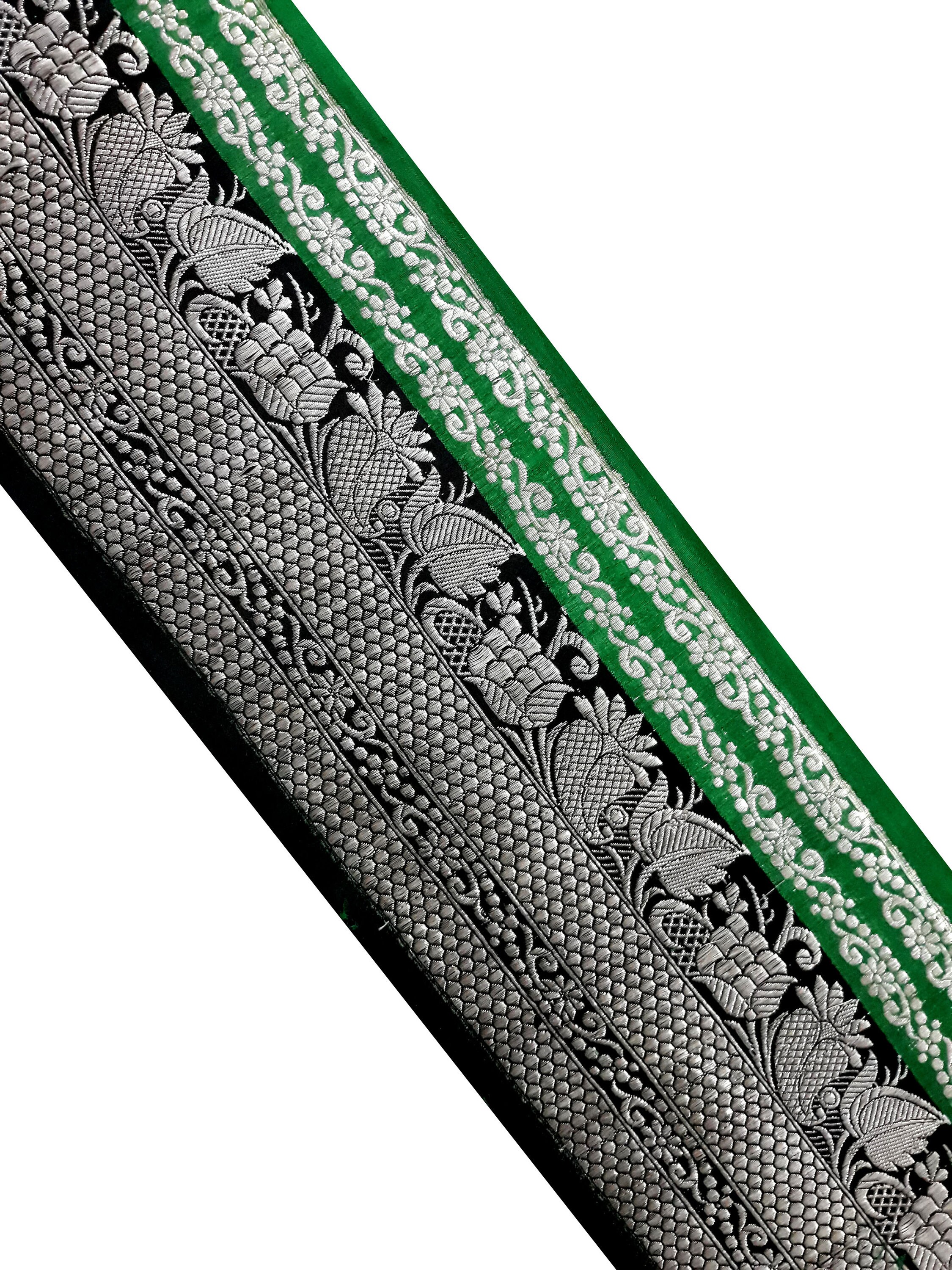 Vintage Banarasi Brocade Saree Border, Brocade Trim Craft Ribbon ...