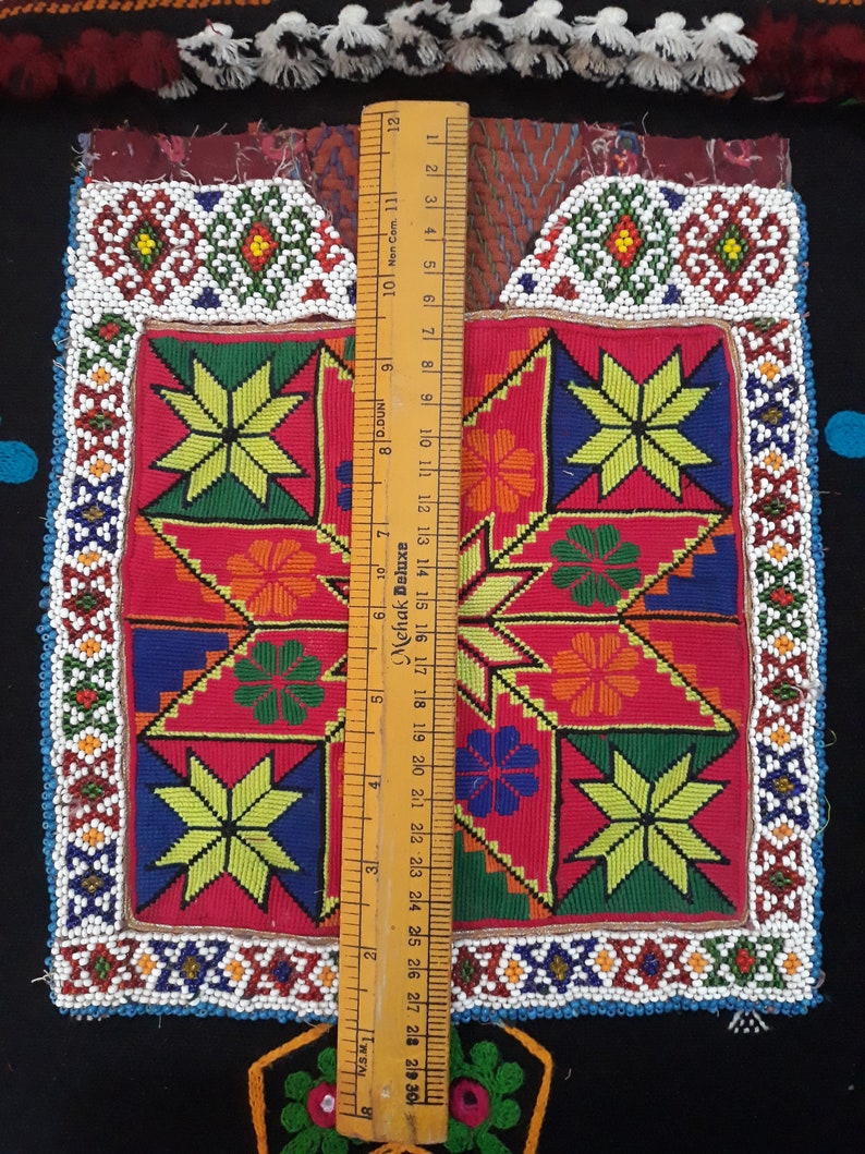 Vintage patches for jackets,Sew On Patch Back Patch Embroidered Patch,Appliques Hand Embroidery Vintage Tribal Neck Yoke Sewing Crafts
