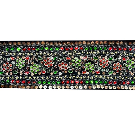 Our colorful lovely Zardozi trim can be used to make your littlie