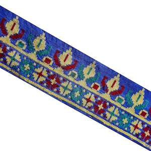 Vintage Indian Border Trim Ribbon Saree Trimming Hand Crafted Antique Embroidered Lehenga Hem Lace Patch Cloth Strip Ethnic Decor SG258
