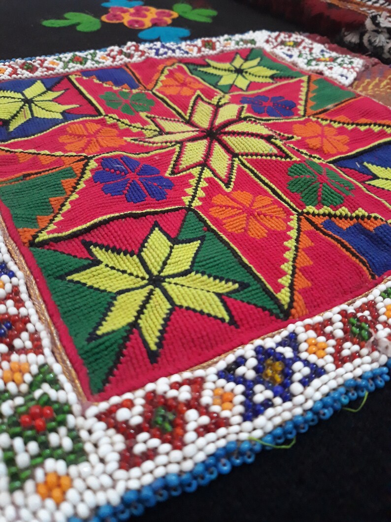 Vintage patches for jackets,Sew On Patch Back Patch Embroidered Patch,Appliques Hand Embroidery Vintage Tribal Neck Yoke Sewing Crafts
