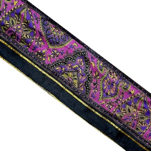 Vintage Indian Sari Border Used Ikat Trim Ribbon Women Antique Ribbon Hand Woven DIY Home Decor Craft Decor DIY Ethnic Lace SI105