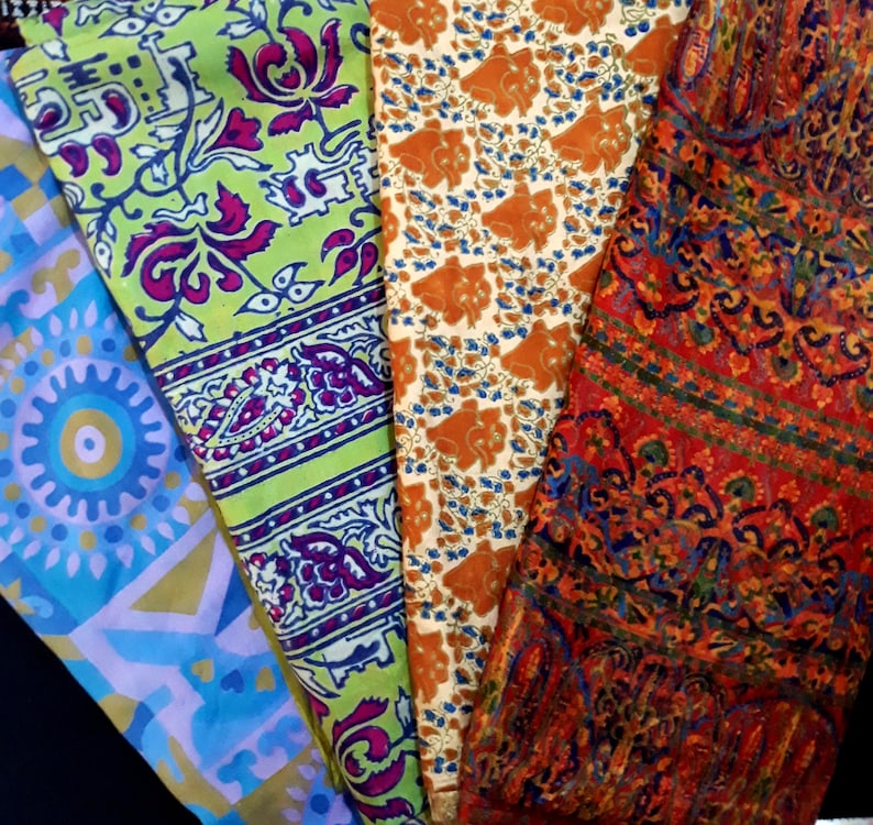 Vintage Silk Recycle Pure Silk Remnants50 Pieces of Silk Etsy