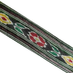 Indiano Vintage Decorativo Trim Seta Sari Border Etnico Ikat Saree Nastro Antico Pizzo Craft Tessuto Nastro Nastro Orlo Largo Patch SG373