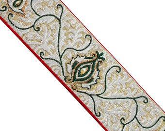 Vintage Embroidered Sari Border, Used Sewing Patchwork Fabric Trim, Women Ribbon Sari Border, Wholesale Trim,  Sari Trim SI112
