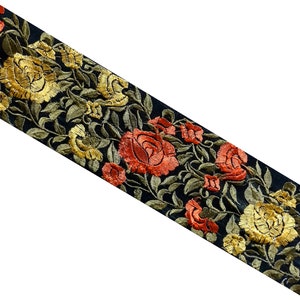 Vintage Saree Border India Decorativo Trim Antico Ricamato Nastro Seta Sari Pizzo Decor Tessuto Nastro Orlo Patch Applique SG307