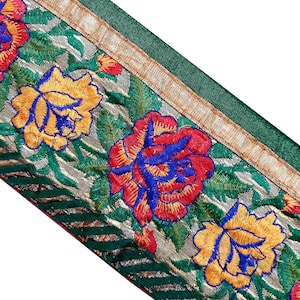 Stickerei Verzierungen Dekorative Saree Stoffborte Indische Sari Borte bestickt Band Bastelband Borte Bulk Stock Nähen Kostüm