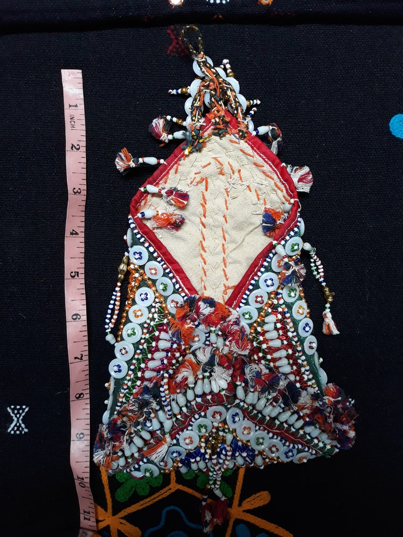 Indian Tribal Antique Vintage Coin Pouch,Handmade Pouch,Vintage Bag,Beads Coin Purse,Coin Purse,Money Purse Banjara Coin Pouch,Beads Purse