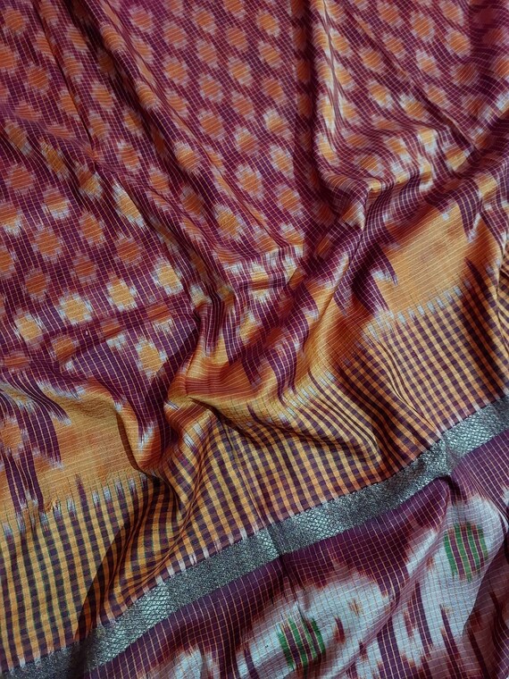 ikat silk dress material Grey Pochampally Ikat Silk Cotton 3pc Unstitched Dress Material Suit Set
