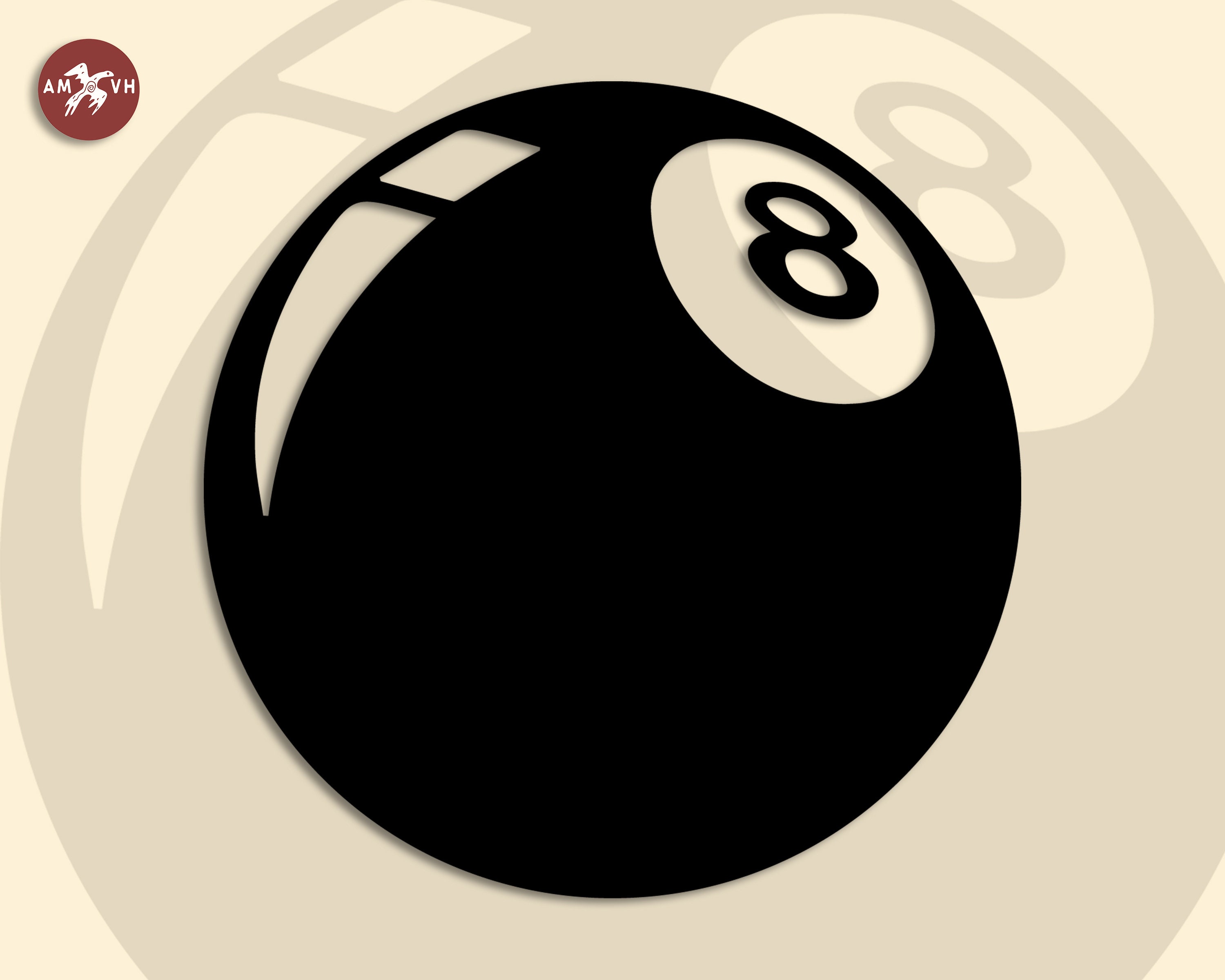 Eight Ball 8ball Pool Billiards Drawing Design Png Eps Dxf Digital
