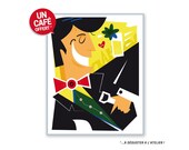 The Parisian brewery (Bistros Series) - Atelier Fwells Screenprint