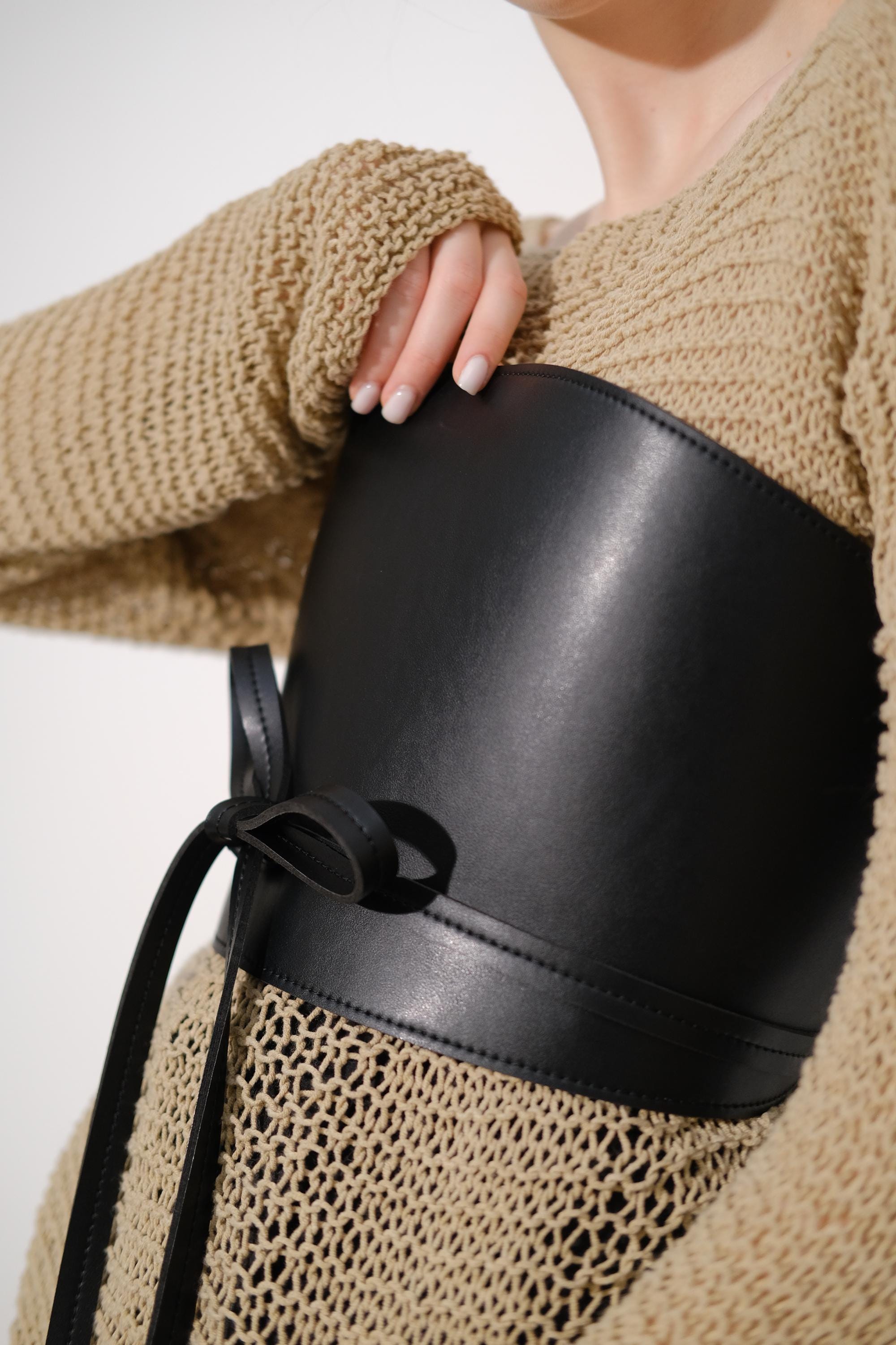 Wide Black Vegan Leather Corset Belt: Plus Size Fashion - Etsy