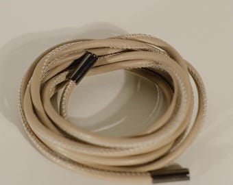 Rope  Beige Knotted Belt - Plus Size Belt -  Vegan Leather Rope Belt with Trendy Knot Detail - Knotted Belt for Stylish Outfits - Gift idea