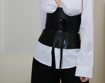 Vegan Leather Underbust Corset Belt: Plus Size Fashion Accessory