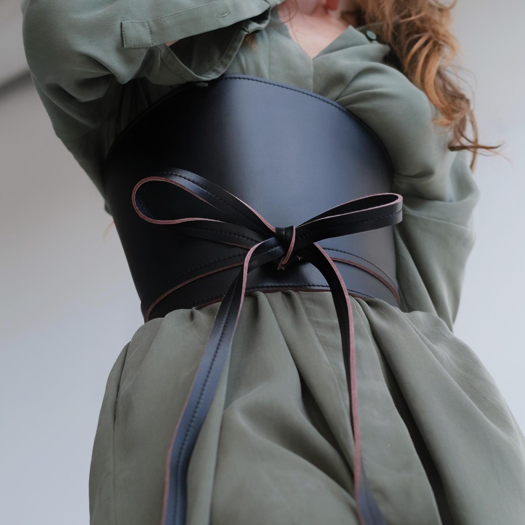 Plus Size Vegan Leather Corset Wrap Statement Belt Wide Black Vegan Leather Corset Belt: Plus Size Fashion - Etsy main image 4
