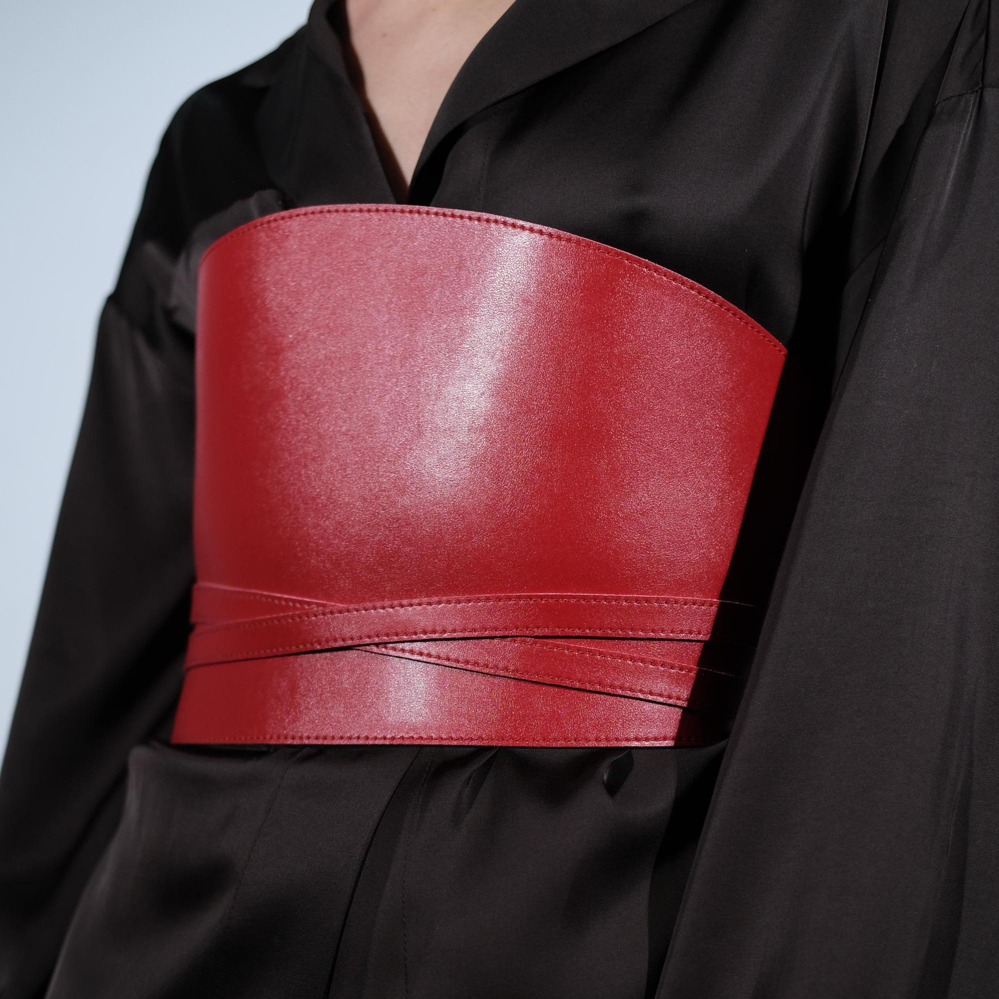 Corset Belt Burgundy Leather - Etsy