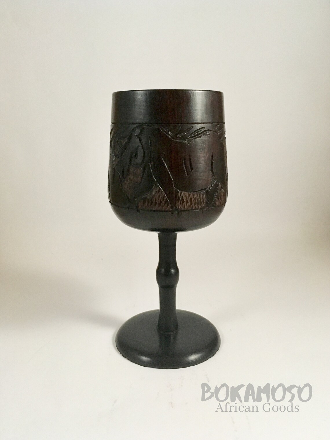 African Hand Carved Wooden Wine Drinking Glasses Tanzanian Etsy Canada