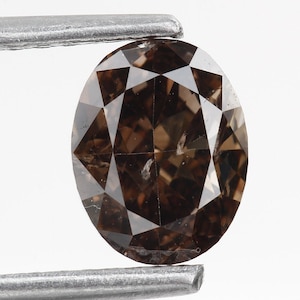 Natural fancy champagne oval brilliant cut loose diamond 1.00 ct earth mined brown oval cut diamond for oval solitaire fancy diamond ring