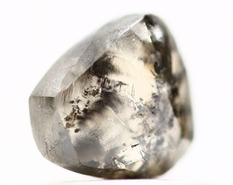 1.14 ct Salt and Pepper Rough Diamond, Brownish Grey, Engagement Ring Design