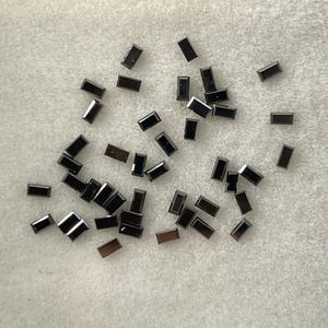 Black Baguette Diamonds Parcel, 1x2mm Accent Stones for Engagement Rings