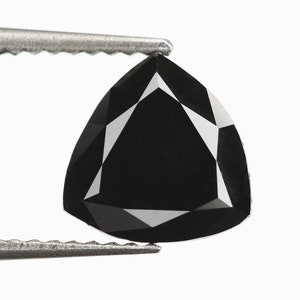 1.72 ct Trillion Cut Black Diamond, Loose Gemstone For Unique Engagement Ring
