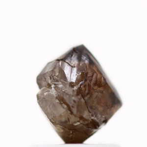 1.34 ct Natural dark Cognac rough diamond octahedron unique Shape loose fancy raw diamonds for uncut diamond ring , octahedron ring