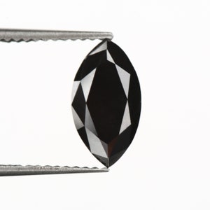 1.92 ct natural black diamond fancy jet black AAA loose marquise diamond , Full cut marquise diamond for marquise diamond engagement ring