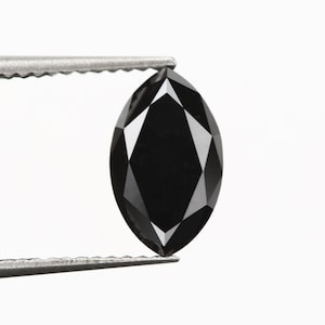 10 mm natural black marquise cut diamond, 1.69 ct Loose black marquise brilliant cut  diamond for marquise cut black diamond ring