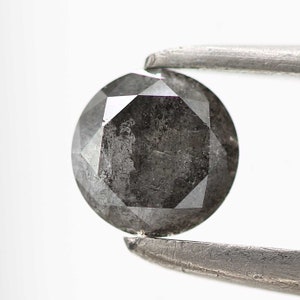 0.32 ct Round Brilliant cut salt and pepper diamond loose natural grey round diamond fancy brilliant cut diamond for round wedding ring