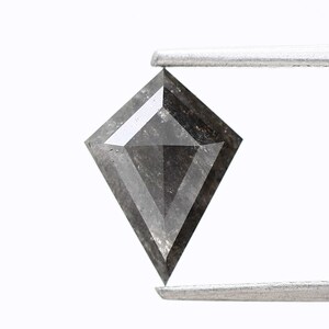 1.43 ct Drachenschliff Salz und Pfeffer Diamant loser natürlicher grauer Galaxie Diamant im Rosenschliff Diamant im Stufenschliff für Verlobungsring Drachen