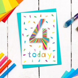Carte d'anniversaire amusante + enveloppe colorée | Carte de voeux colorée A6 d'anniversaire | Garçon ou fille | Anniversaire d'enfants | Également en 1re, 2e, 3e et 5e