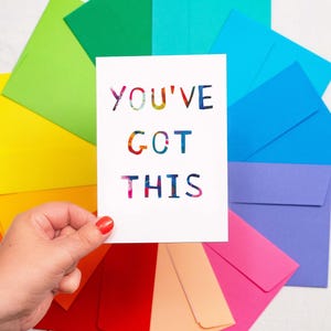 vous avez cette carte | carte d'encouragement | Idéal pour passer des examens | Commencer un nouveau travail | Aller au collège ou à l'université
