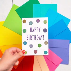 Jolie carte d'anniversaire en laine, idéale pour les tricoteuses ou les crocheteuses | Carte de voeux A6 avec enveloppe colorée | en laine | de laine filée | Expédition rapide