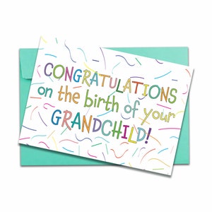 Naissance d'amusement de carte de félicitations de petit-enfant | nouvelle carte de voeux de petit-enfant | Carte format A6 pour les nouveaux grands-parents | Cartes de félicitations