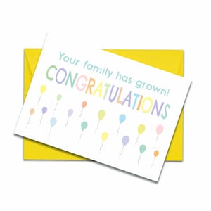 Adoption mignonne de Zazzle.be Liste d'envies Vous avez des idées ? Carte unisexe pour nouveau-né | Carte de félicitations de jumeaux | votre famille s'est agrandie | Carte de voeux A6 avec enveloppe colorée