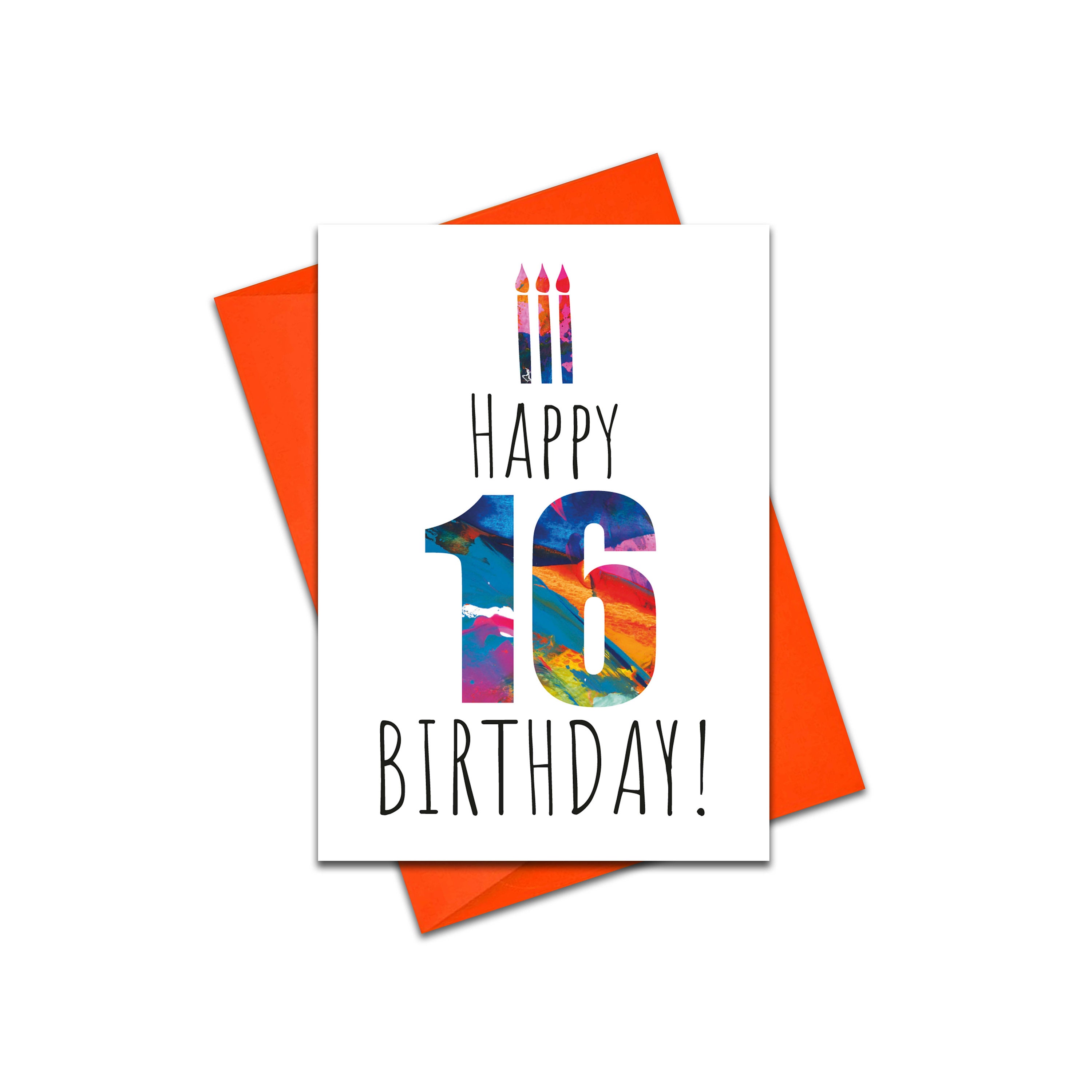16. Geburtstagskarte 16 Geburtstagskarte Geburtstag Kuchen | Etsy