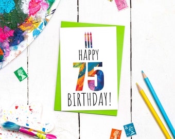 75th Birthday Card | Birthday Card For 75th Birthday | Special Age Birthday Cards | FSC Birthday Cards