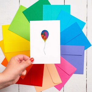 d'anniversaire moderne avec enveloppe colorée | de célébration | Carte de félicitations | Nouvelle carte de travail | Carte de voeux A6 vierge à l'intérieur